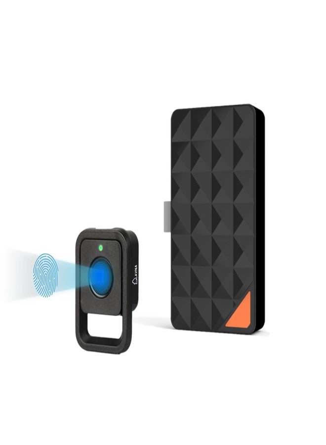 LAVNA LS11 Smart Fingerprint Cabinet, Drawer, Waredrobes Door Lock with Fingerprint Access, Fully Secured Lock (Black) - Image 1